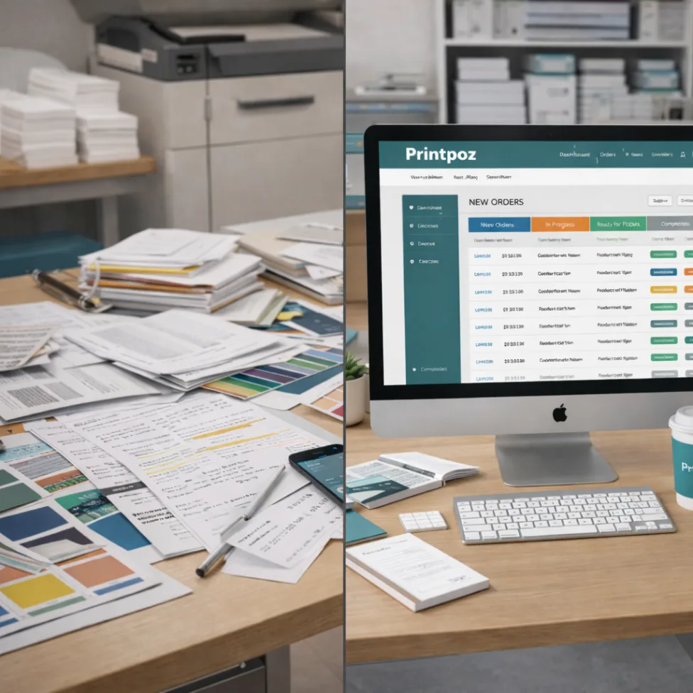 Hidden Costs of Manual Print Operations reduced with a structured digital order management system
