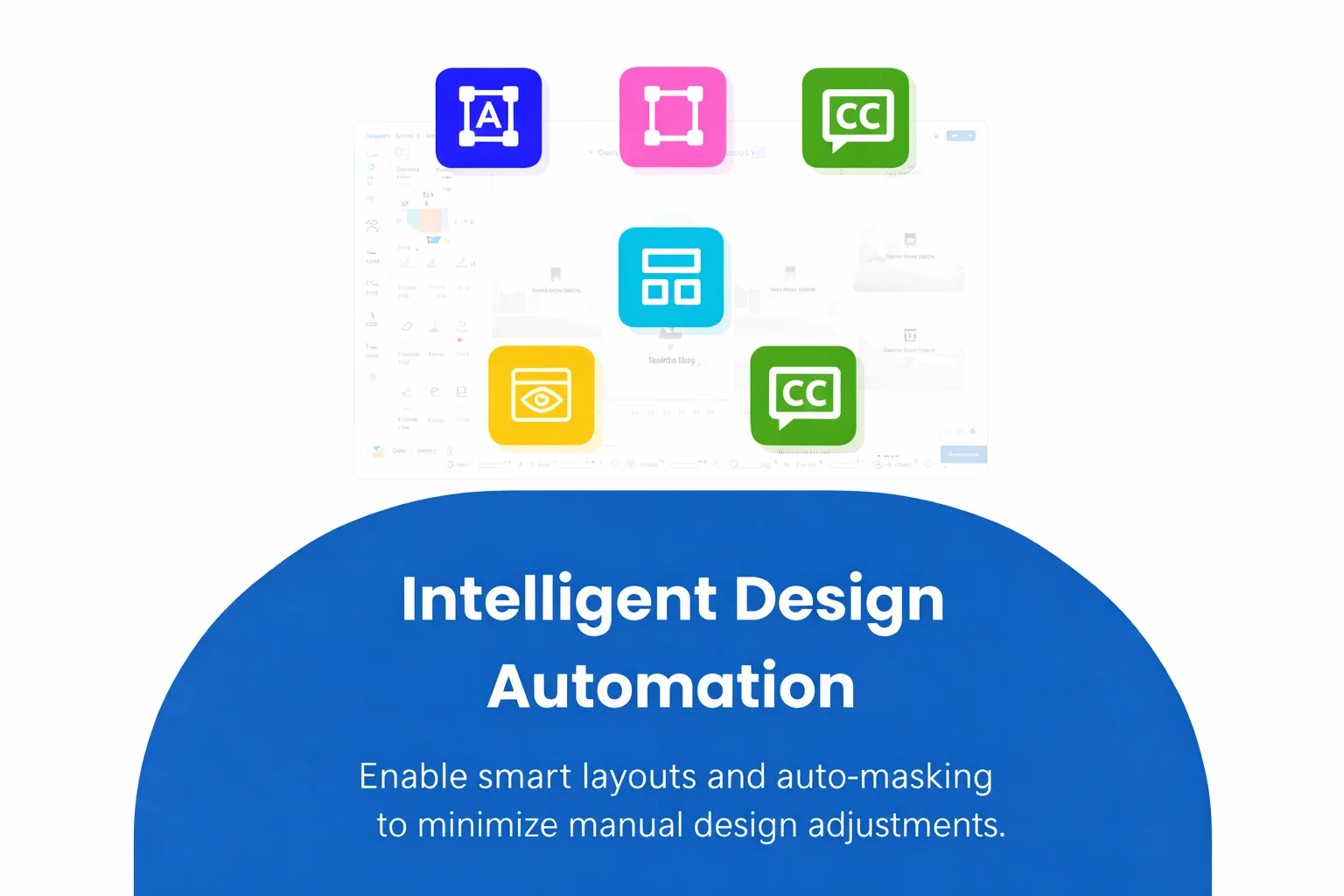 Intelligent Design Automation for print workflow with smart layouts and auto masking